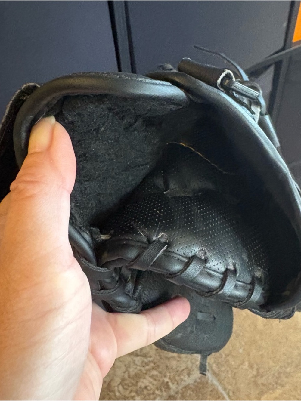 Wilson Black Leather Softball Glove with Yellow Accents 14” A2444 RHT - Picture 11 of 11